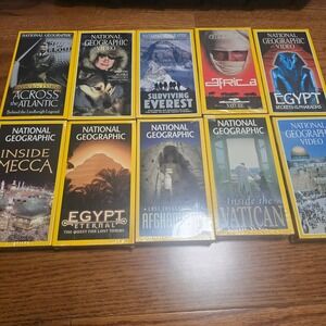 National Geographic VHS Lot 10 New Sealed Surviving Everest Egypt Vatican Mecca